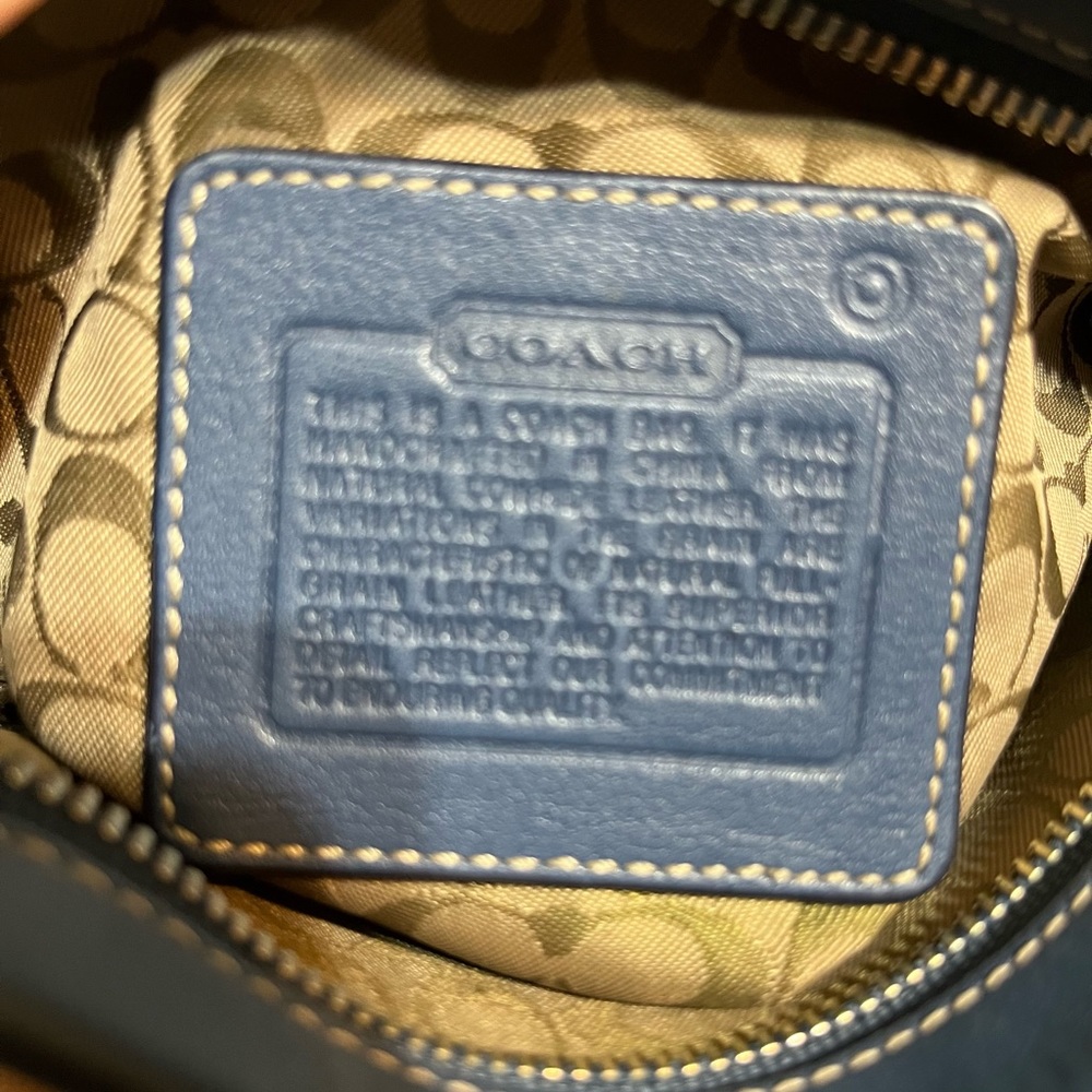 Vintage Coach Legacy Mini Duffle bag Blue Leather - Picture 9 of 10